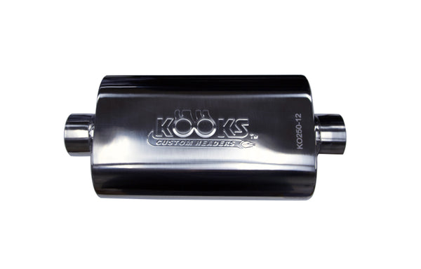 Kooks Universal 2 1/2in Center/Center Oval Muffler (4x8x12)