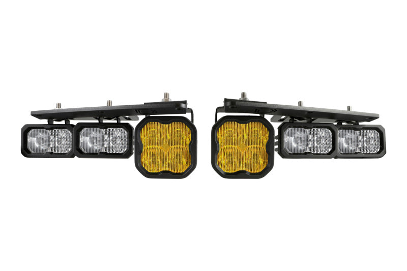 Diode Dynamics 21-Up Ford Bronco Stage Series Fog Pocket Kit - Yellow Max