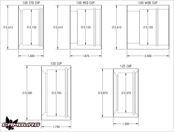 Camburg 1in. 4130 Uniball Cup (1.50in. width)