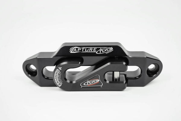 Addictive Desert Designs 1-5/16in Winch Fairlead Plate w/ Recessed Round End Hook - Black