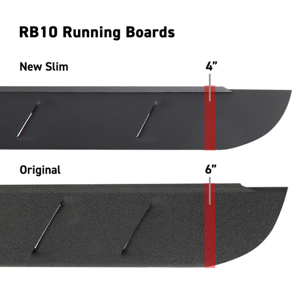 Go Rhino RB10 Slim Running Boards - Universal 73in. - Bedliner Coating