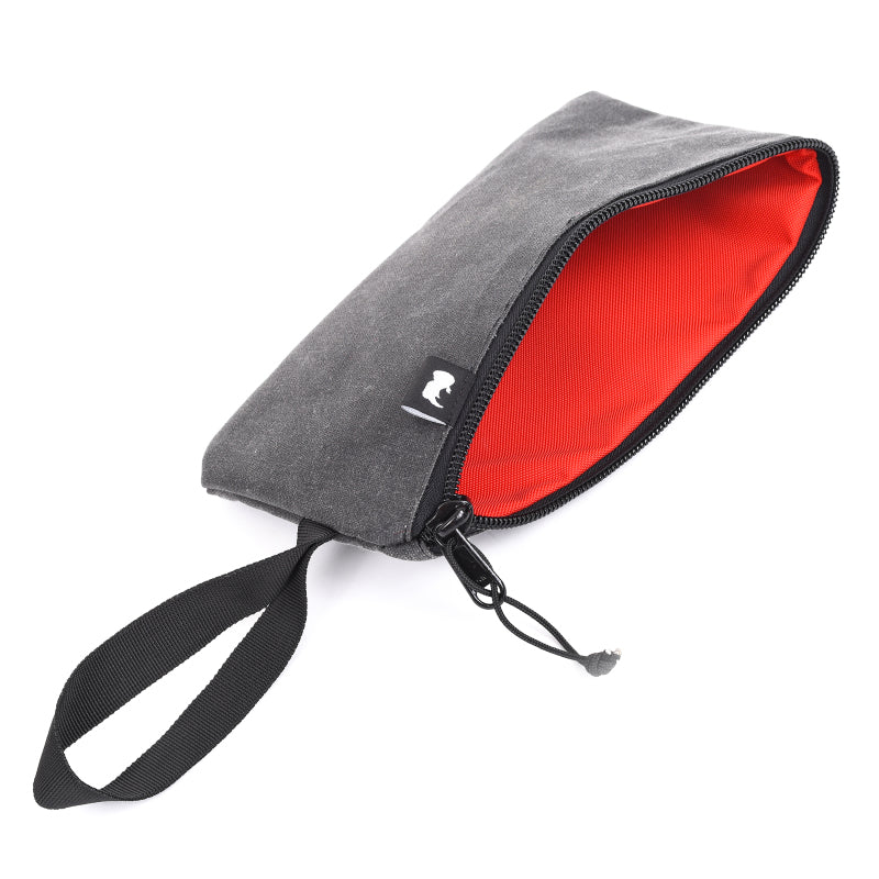 Go Rhino XVenture Gear Zipped Pouch - Large (12in. Wide Pocket / 6.5in. Hand Strap) Canvas - Black