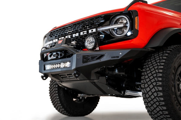 Addictive Desert Designs 2021+ Ford Bronco Rock Fighter Front Bumper - Hammer Black