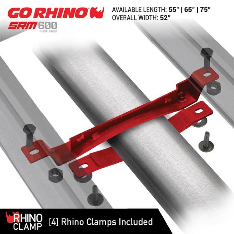 Go Rhino Universal 65in SRM 600 Basket Style Rack - Textured black